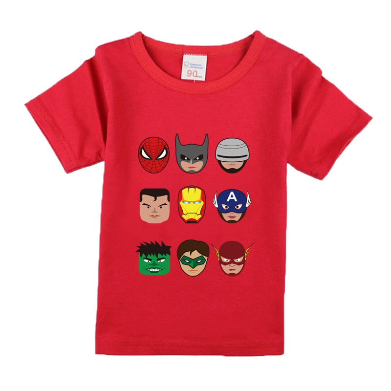12M-8years Toddler boys Batman t shirt superhero new summer cotton children kids shorts baby boys girls tops tees t shirt - Meyar