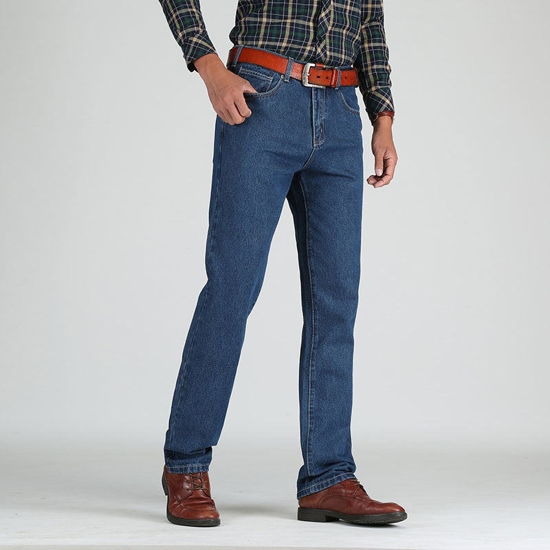 2018 Men Cotton Straight Classic Jeans Spring Autumn Male Denim Pants Overalls Designer Men Jeans High Quality Size 28-44 - Meyar