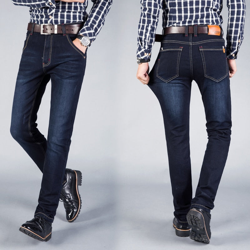 2019 New Spring cotton Jeans Men High Quality Famous Brand Denim trousers soft mens pants men's fashion Large Big size 40 42 44 - Meyar
