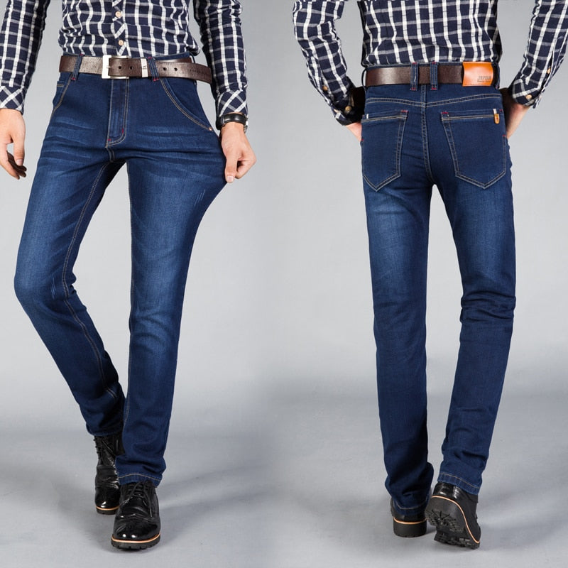2019 New Spring cotton Jeans Men High Quality Famous Brand Denim trousers soft mens pants men's fashion Large Big size 40 42 44 - Meyar