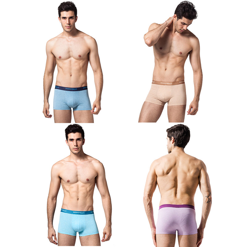 2019 Panties Mens 4Pcs\lot Underwear Organic Natural Cotton Boxers Men Sexy Boxers Ventilate Plus Size Boxers L XL XXL XXXL 4XL - Meyar