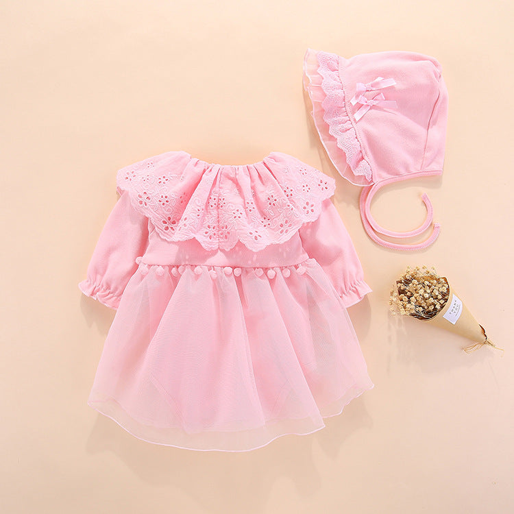 2019 new born baby girl clothes dresses spring baptism christening gown 0 3 months baby dresses baby baptism dress sets 6 - Meyar
