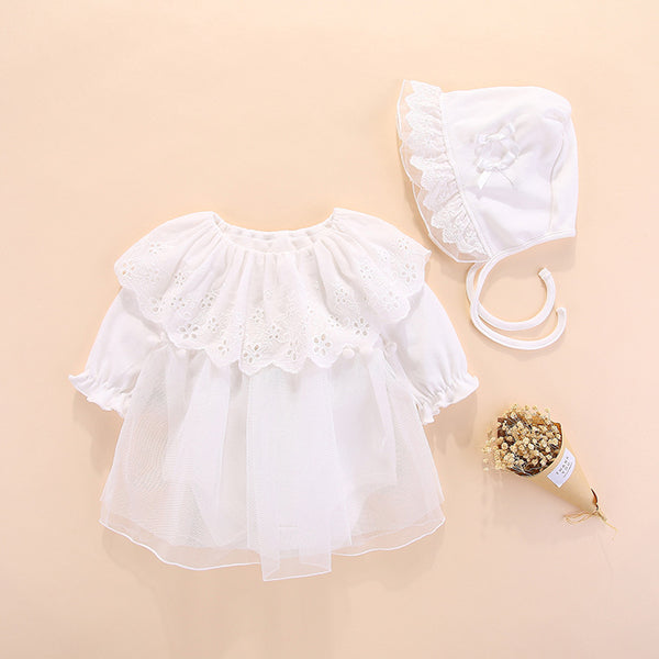 2019 new born baby girl clothes dresses spring baptism christening gown 0 3 months baby dresses baby baptism dress sets 6 - Meyar