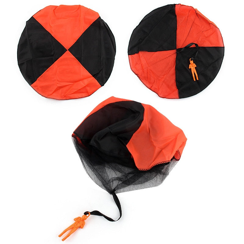 5Set Kids Hand Throwing Parachute Toy For Children's Educational Parachute With Figure Soldier Outdoor Fun Sports Play Game - Meyar