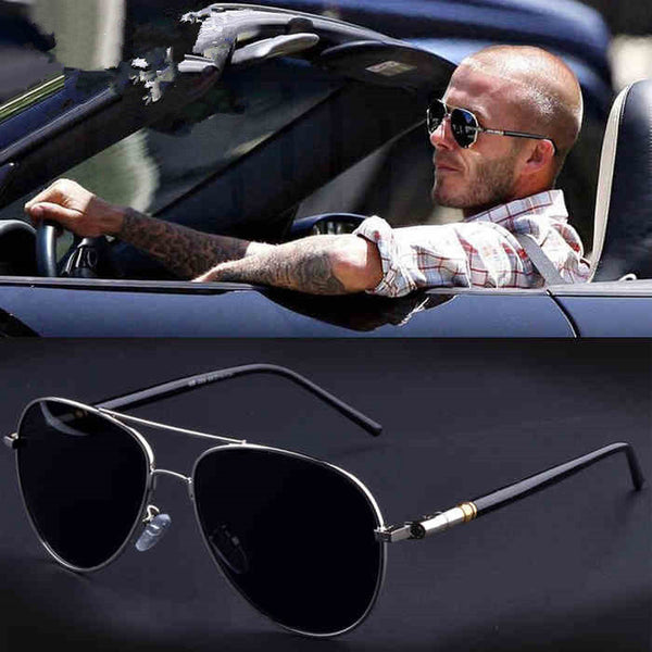 Aviation Metail Frame Quality Oversized Spring Leg Alloy Men Sunglasses Polarized Brand Design Pilot Male Sun Glasses Driving - Meyar
