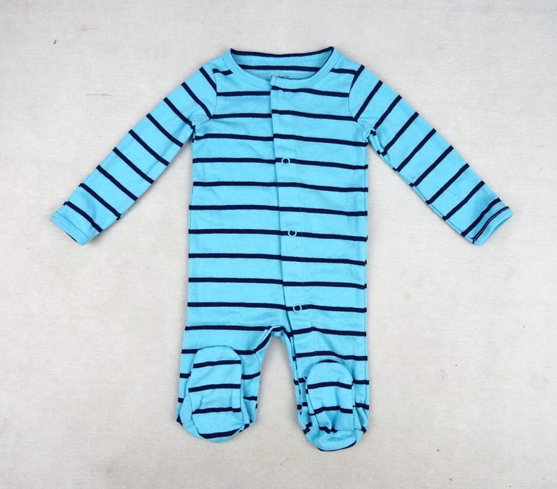 Baby Clothes Footies Long Sleeve Button Boy&Girl Kids Baby Footies Cotton Jumpsuit New Born Baby Clothes 4 Casual Infant Footies - Meyar