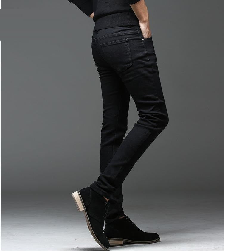 Batmo 2018 new arrival high quality casual slim elastic black jeans men ,men's pencil pants ,skinny jeans men 2108 - Meyar