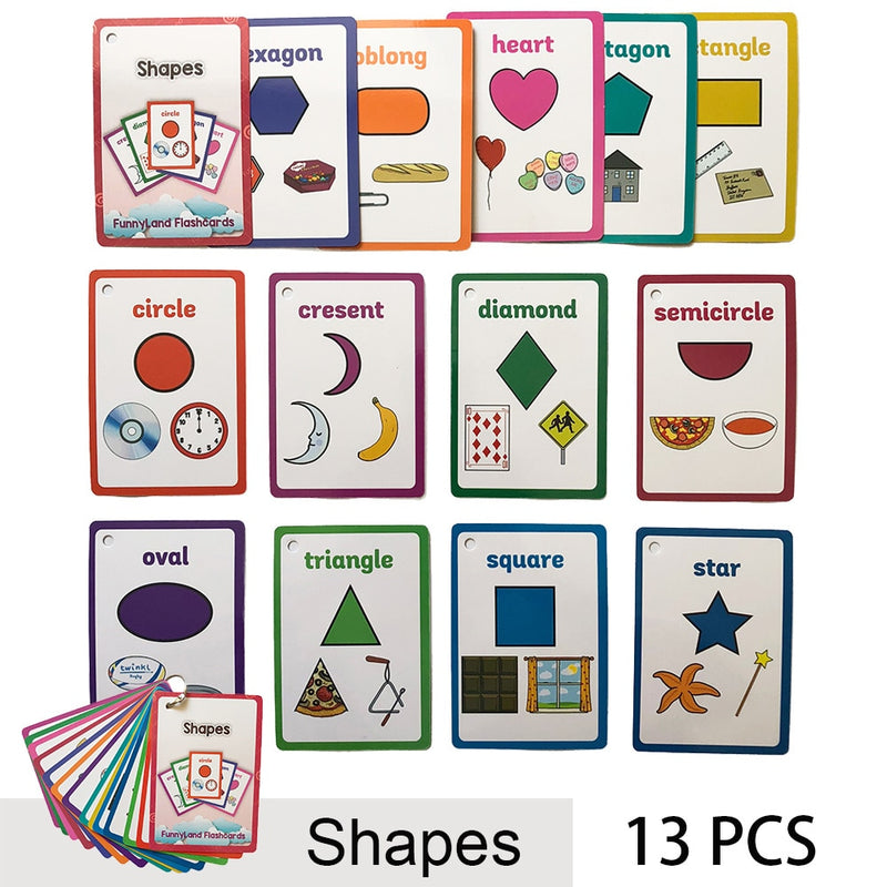 Children Baby English Learning Word Card Pocket Flash  Learning Montessori Educational Toys Word Table Game Card for kids - Meyar