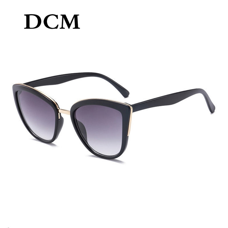 DCM Cateye Sunglasses Women Vintage Gradient Glasses Retro Cat eye Sun glasses Female Eyewear UV400 - Meyar
