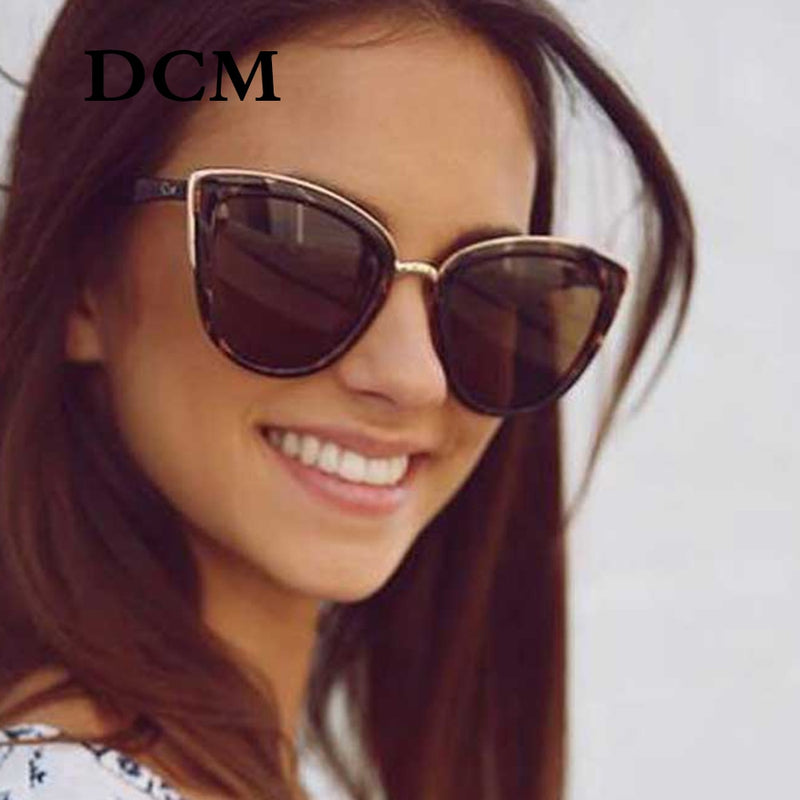 DCM Cateye Sunglasses Women Vintage Gradient Glasses Retro Cat eye Sun glasses Female Eyewear UV400 - Meyar