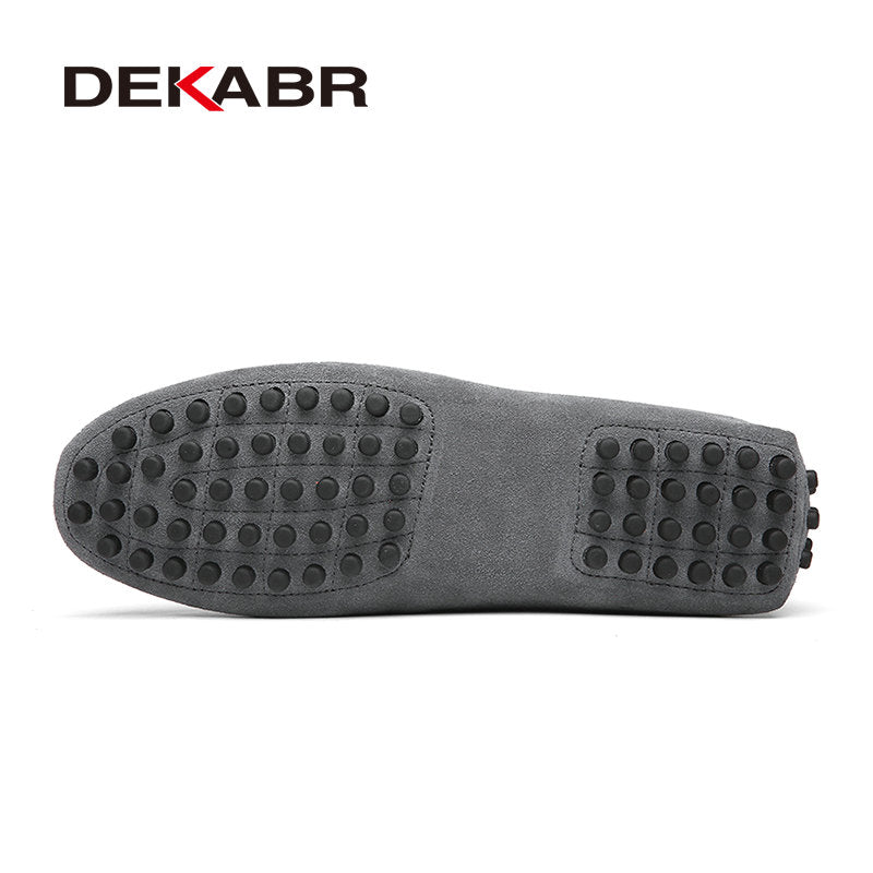 DEKABR Brand Fashion Summer Style Soft Moccasins Men Loafers High Quality Genuine Leather Shoes Men Flats Gommino Driving Shoes - Meyar