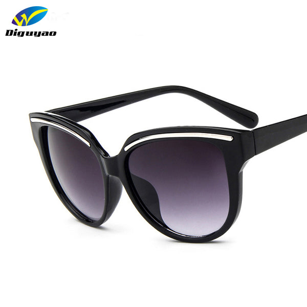 DIGUYAO oculos de sol feminino Women Brand fashion sunglass Cat Eye Frame Mirror Sun Glasses Flat men Sunglasses - Meyar