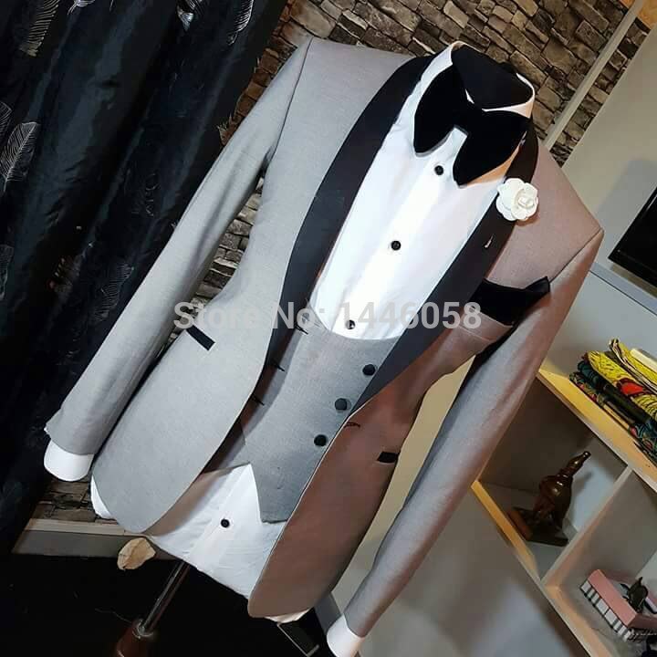 Elegant Designs 2018 Casual Business Beige Mens Suits 3 Pieces Formal Dress Men Suit Set Men Wedding Suit For Men Groom Tuxedos - Meyar