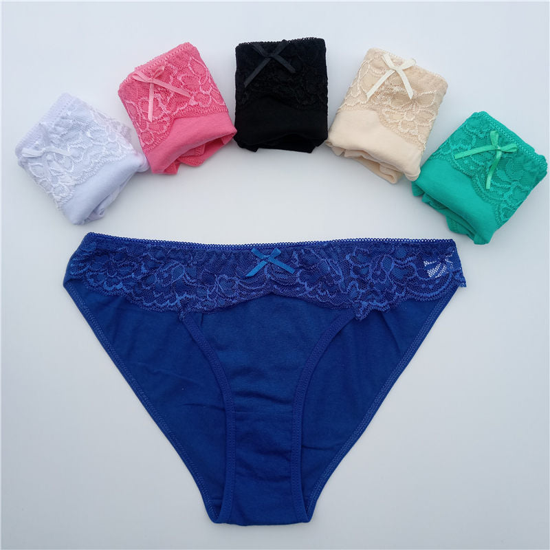 FUNCILAC Free shipping 5 Pcs/set New Women's cotton panties Girl Briefs Ms. cotton underwear bikini underwear sexy Ladies Briefs - Meyar