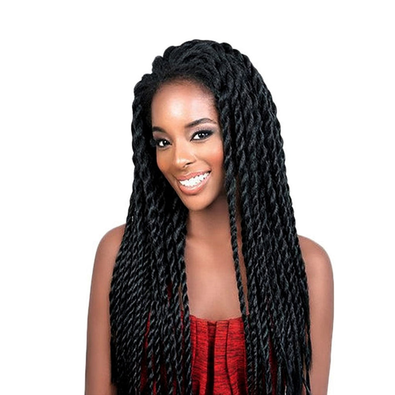 Feibin Synthetic Lace Front Wig Afro 2x Twist Braids Wigs For Black Women - Meyar
