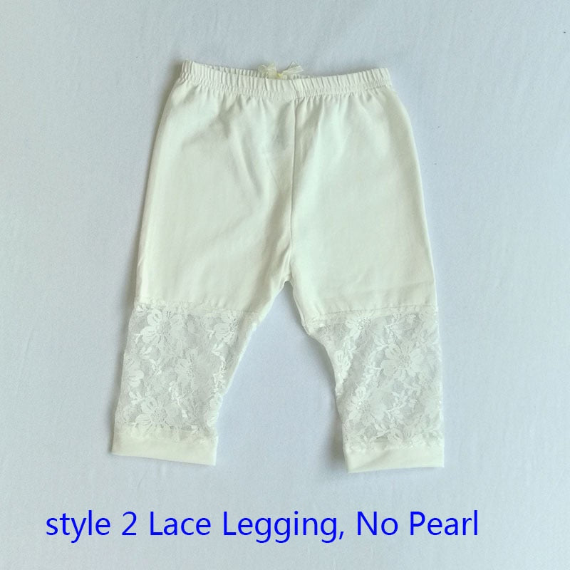 Girl's Bow Lace Leggings - Meyar