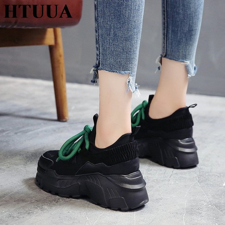 HTUUA 2018 Spring Autumn Women Casual Shoes Comfortable Platform Shoes Woman Sneakers Ladies Trainers chaussure femme SX1450 - Meyar