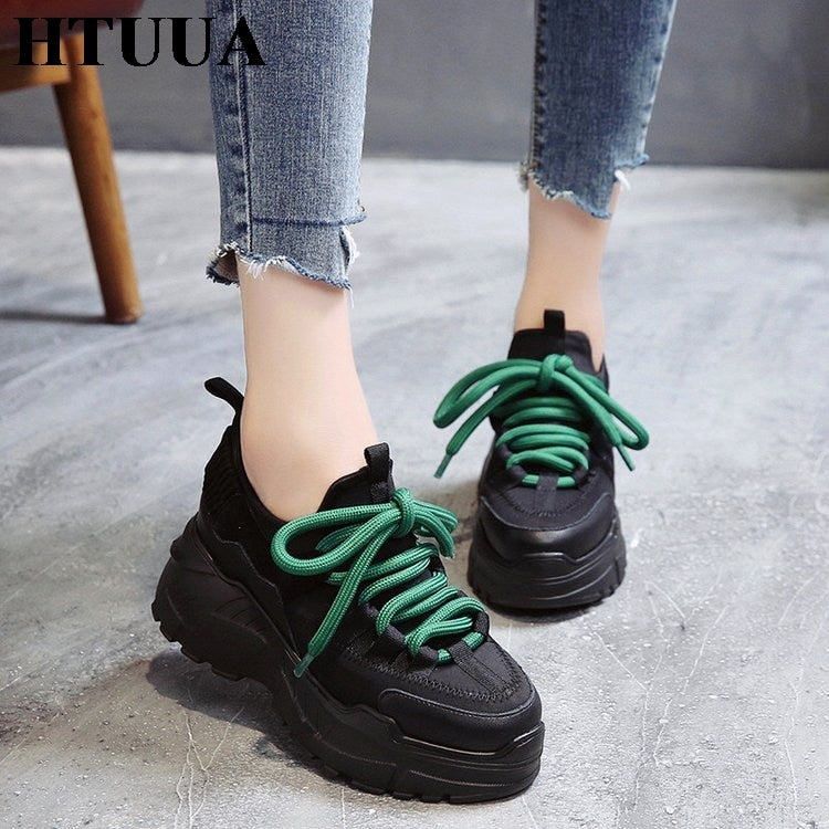 HTUUA 2018 Spring Autumn Women Casual Shoes Comfortable Platform Shoes Woman Sneakers Ladies Trainers chaussure femme SX1450 - Meyar