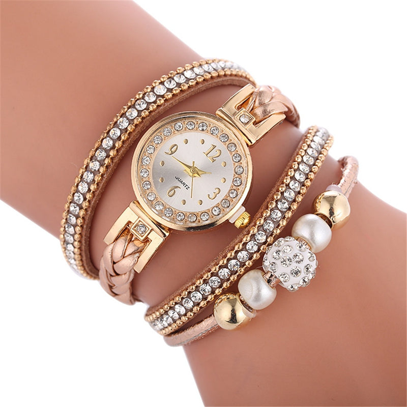 High Quality Beautiful Fashion Women Bracelet Watch Ladies Watch Casual Round Analog Quartz Wrist Bracelet Watch For Women Clock - Meyar