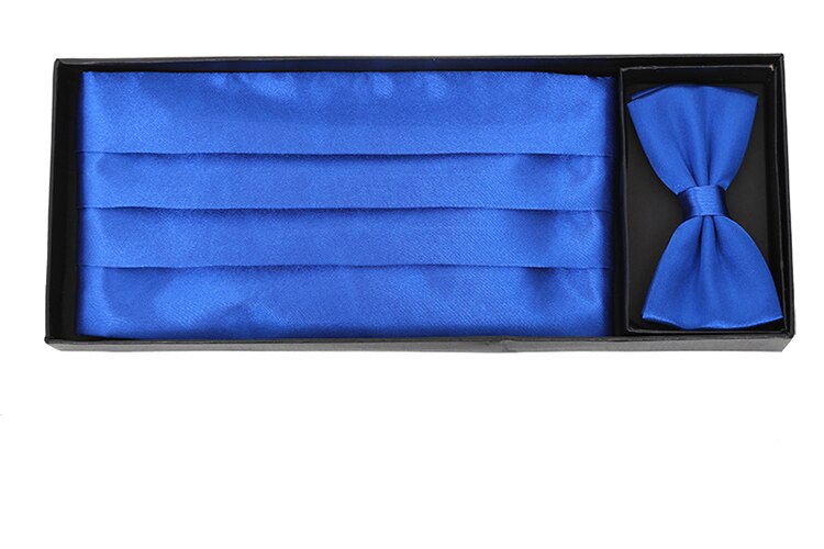 High Quality Men Dress Girdle+Bow Tie+Square Towel Handkerchief Gravata Borboleta Men Wedding Bowtie Butterfly Burgundy Gift Box - Meyar