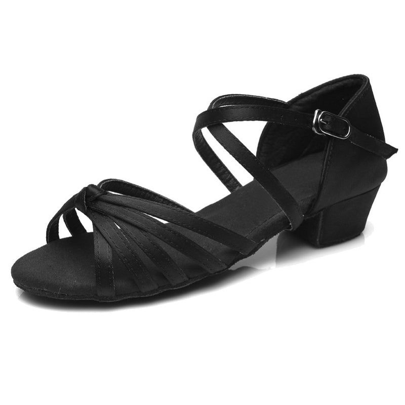 High quality new arrival wholesale girls Children/child/kids ballroom tango salsa latin dance shoes low heel shoes 20 colors - Meyar