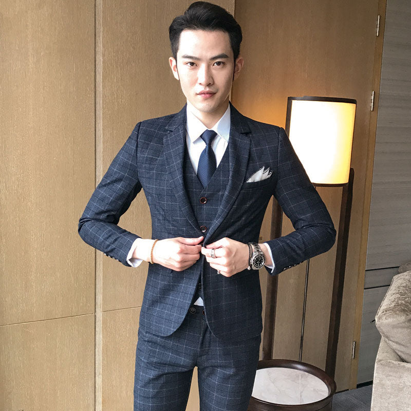 Wedding Dress Suit Three-piece Male Formal Business Casual Suits - Meyar