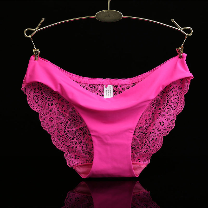 Ladies Underwear Woman Panties Sexy Lace Plus Size Panty Transparent Low-Rise Cotton Briefs Intimates New Hot Sale - Meyar