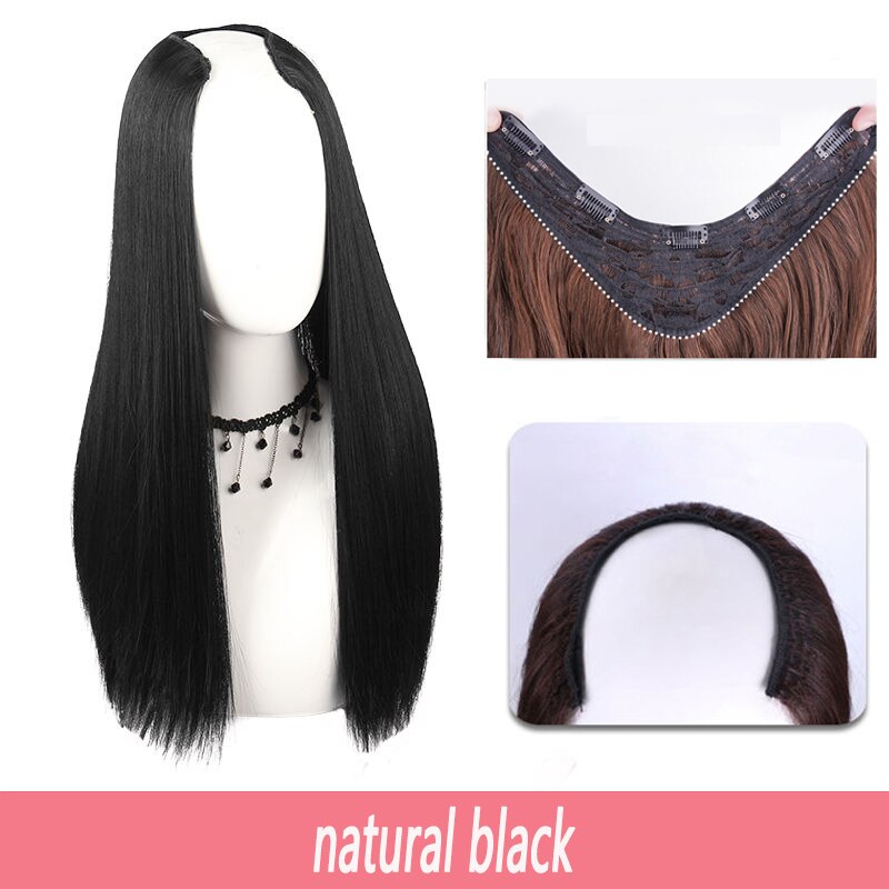 Women 24" Natural Female Long Black Brown Wigs