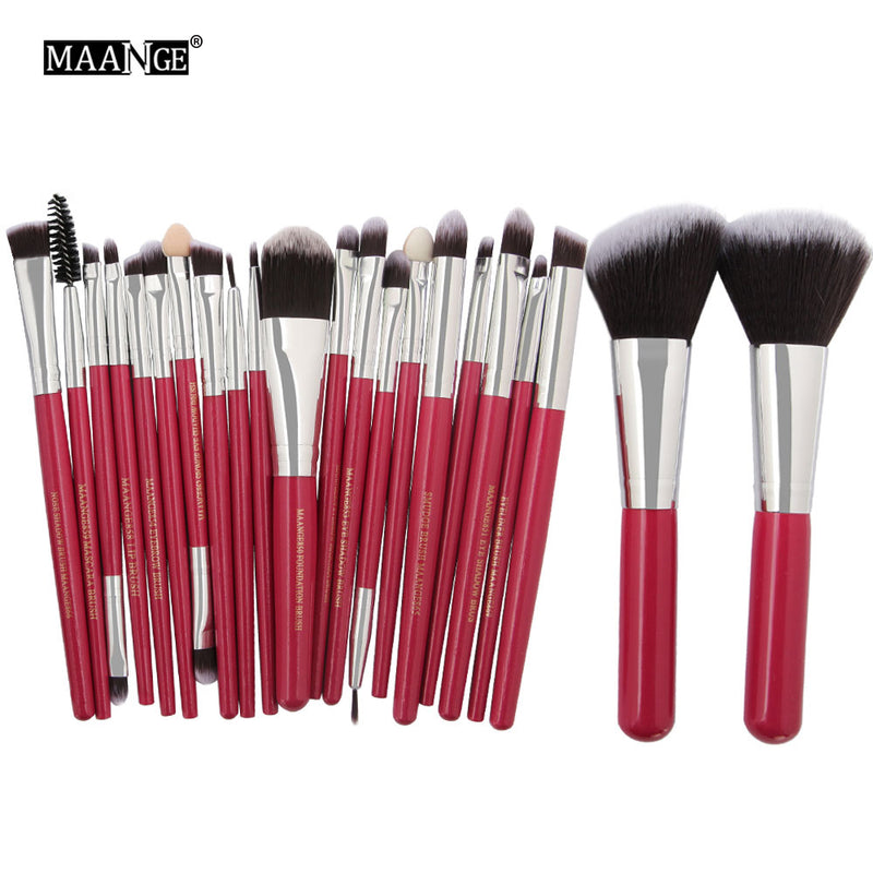 MAANGE 20/22Pcs Beauty Makeup Brushes Set Cosmetic Foundation Powder Blush Eye Shadow Lip Blend Make Up Brush Tool Kit Maquiagem - Meyar
