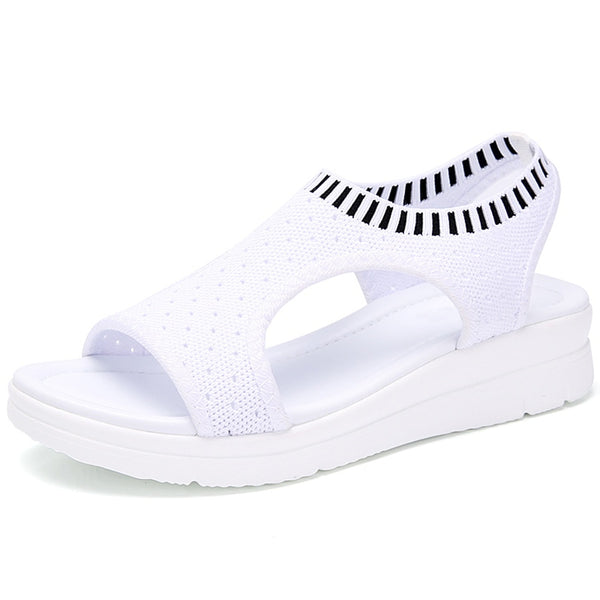 MLANXEUE Fashion Women Sandals For 2019 Breathable Comfort Shopping Ladies Walking Shoes Summer Platform Black Sandal Shoes - Meyar