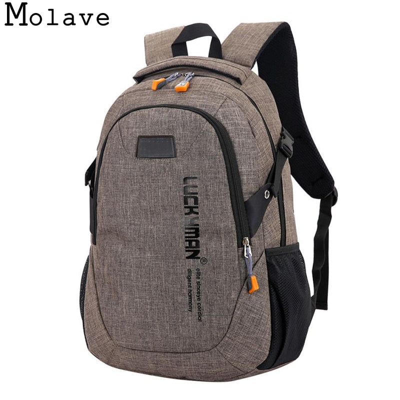 MOLAVE Backpack new casual canvas Travel Unisex laptop Designer student school bag anti theft backpack waterproof Jan3 - Meyar
