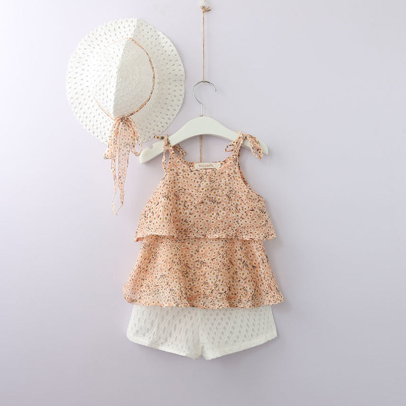 Melario Girls Clothing Sets 2019 Summer Cotton Vest Two-piece Sleeveless Children Sets Casual Fashion Girls Clothes Suit Skirt - Meyar