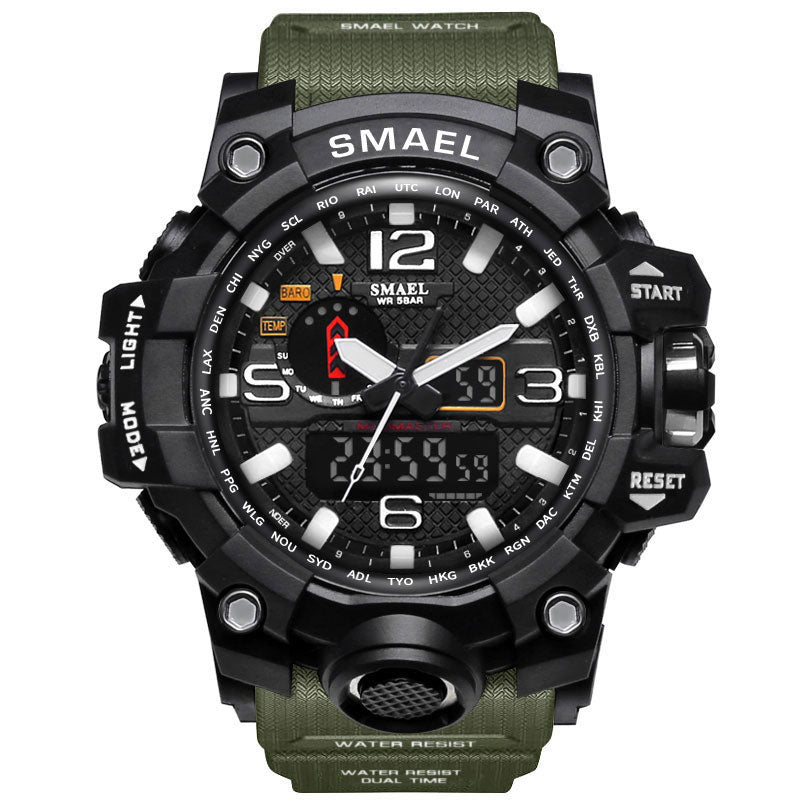 Men Military Watch 50m Waterproof Wristwatch LED Quartz Clock Sport Watch Male relogios masculino 1545 Sport Watch Men S Shock - Meyar