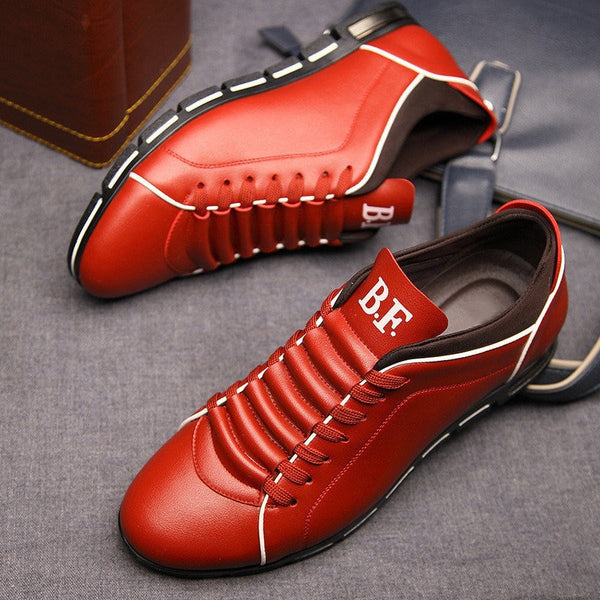 Merkmak Big Size 38-48 Men Casual Shoes Fashion Leather Shoes for Men Summer Men's Flat Shoes Dropshipping - Meyar