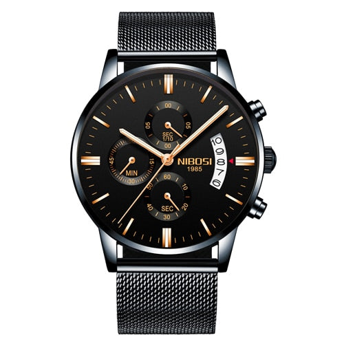 NIBOSI Relogio Masculino Men Watches Luxury Famous Top Brand Men's Fashion Casual Dress Watch Military Quartz Wristwatches Saat - Meyar