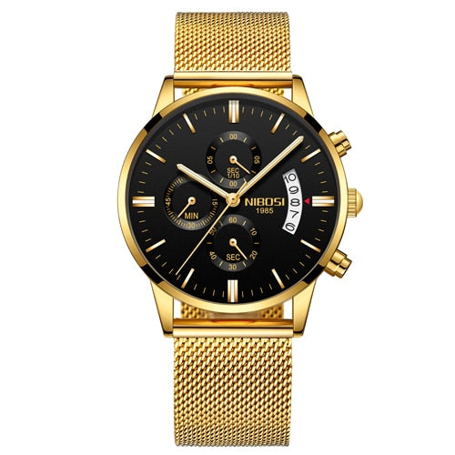 NIBOSI Relogio Masculino Men Watches Luxury Famous Top Brand Men's Fashion Casual Dress Watch Military Quartz Wristwatches Saat - Meyar