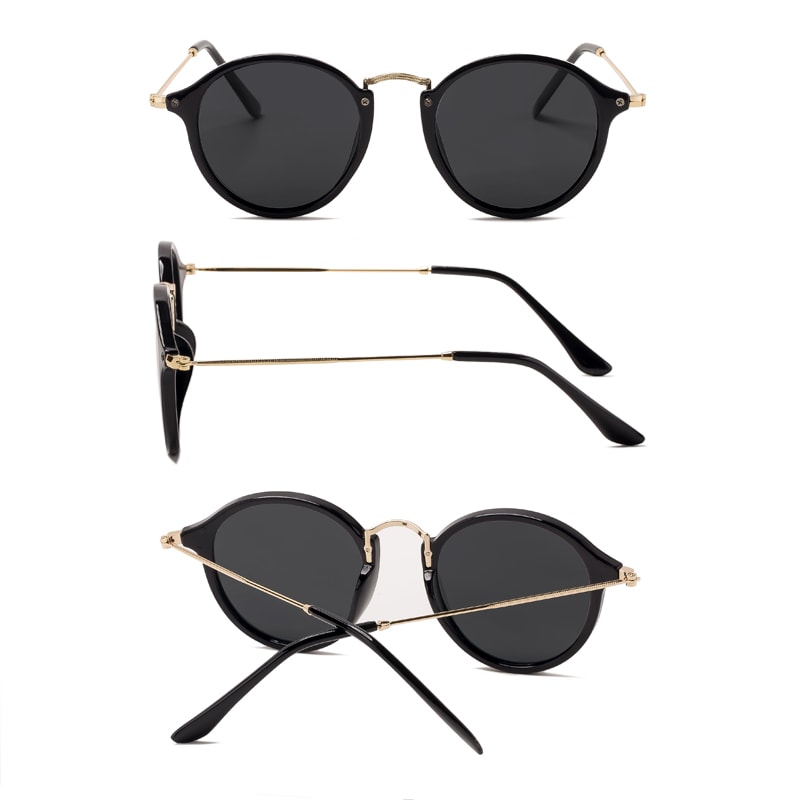New Arrival Round Sunglasses coating Retro Men women Brand Designer Sunglasses Vintage mirrored glasses - Meyar
