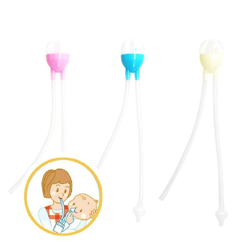 New Born Baby Safety Nose Cleaner Vacuum Suction Nasal Aspirator Suction Nasal Aspirator Bodyguard Flu Protection Accessories - Meyar