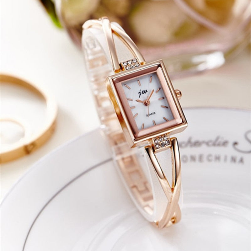 New Fashion Rhinestone Watches Women Luxury Brand Stainless Steel Bracelet watches Ladies Quartz Dress Watches reloj mujer Clock - Meyar