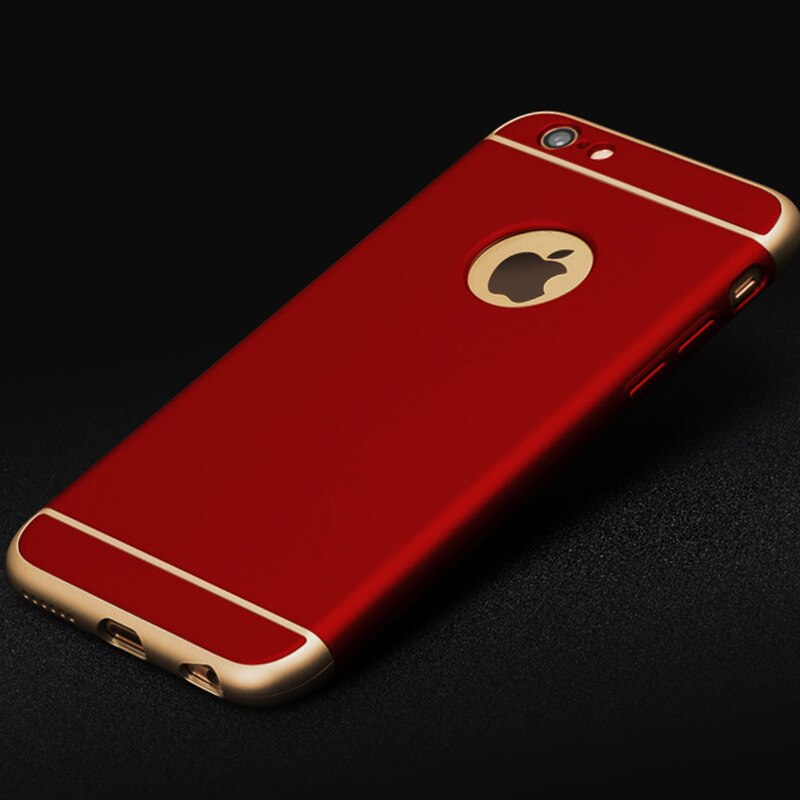 New Hybrid 3 in 1 Removable 360 Case Full Body Cover for capinhas iphone 8 6s plus 7 7plus Hard Covers Logo Hole Rose Gold Case - Meyar
