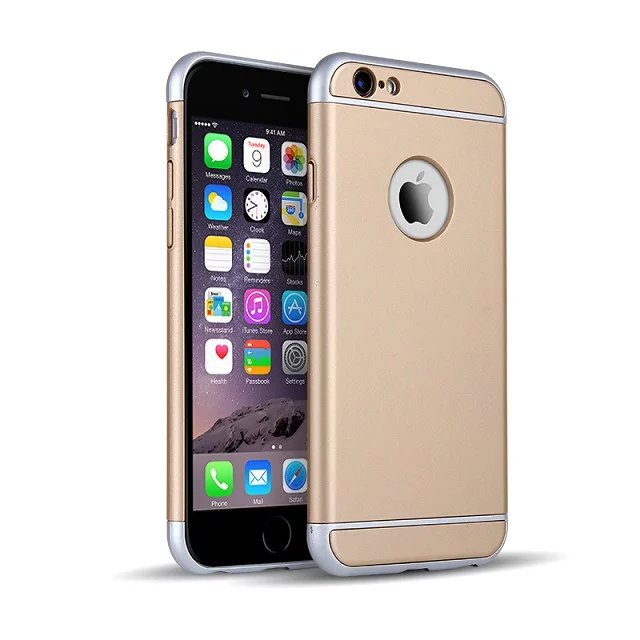 New Hybrid 3 in 1 Removable 360 Case Full Body Cover for capinhas iphone 8 6s plus 7 7plus Hard Covers Logo Hole Rose Gold Case - Meyar
