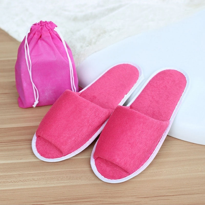 New Simple Slippers Men Women Hotel Travel Spa Portable Folding House Disposable Home Guest Indoor Slippers Big Size Shoes O2149 - Meyar