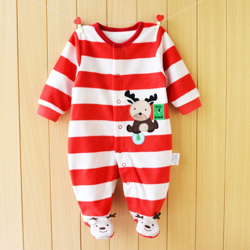 Newborn Baby Boy Girl Romper Clothes Stiped Long Sleeve jumpsuit Cute comfortable clothing for new born babies girl boy clothes - Meyar