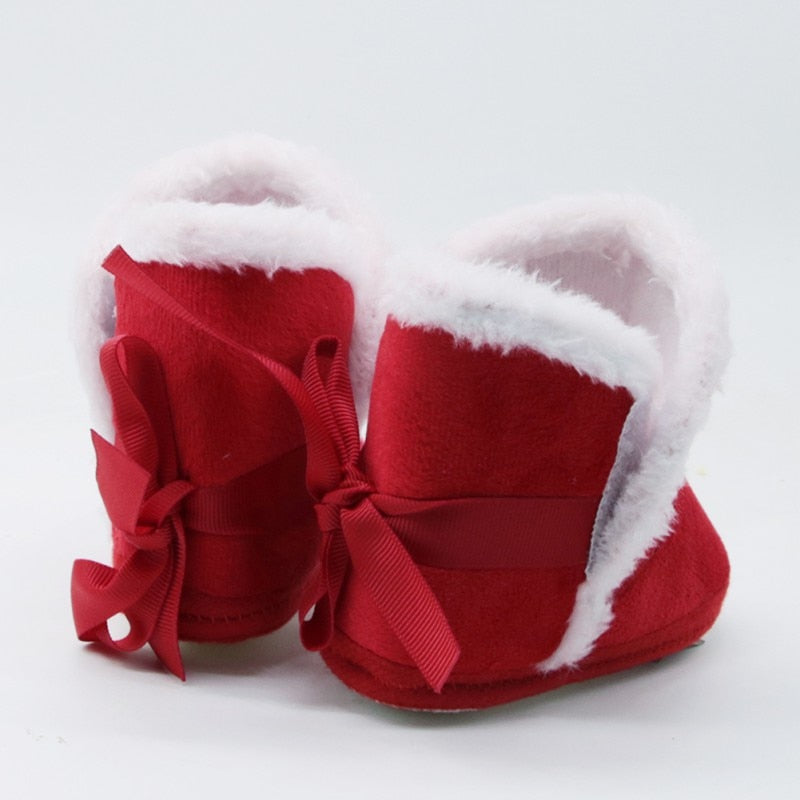 Pretty Warm Newborn Baby Girls Princess Winter Boots First Walkers Anti-slip Infant Toddler Child Girl Footwear Shoes - Meyar