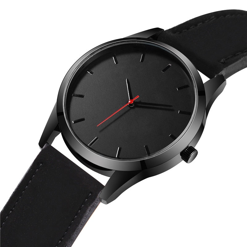 Reloj 2018 Fashion Large Dial Military Quartz Men Watch Leather Sport watches High Quality Clock Wristwatch Relogio Masculino T4 - Meyar