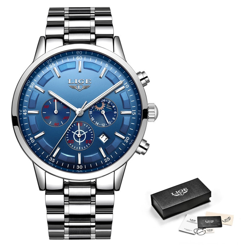 Relojes 2018 Watch Men LIGE Fashion Sport Quartz Clock Mens Watches Top Brand Luxury Business Waterproof Watch Relogio Masculino - Meyar