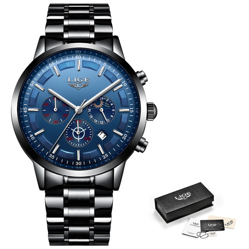 Relojes 2018 Watch Men LIGE Fashion Sport Quartz Clock Mens Watches Top Brand Luxury Business Waterproof Watch Relogio Masculino - Meyar