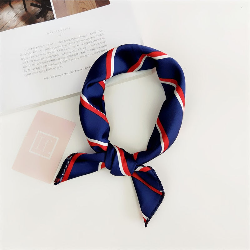Women Square Scarf Hair Tie. - Meyar