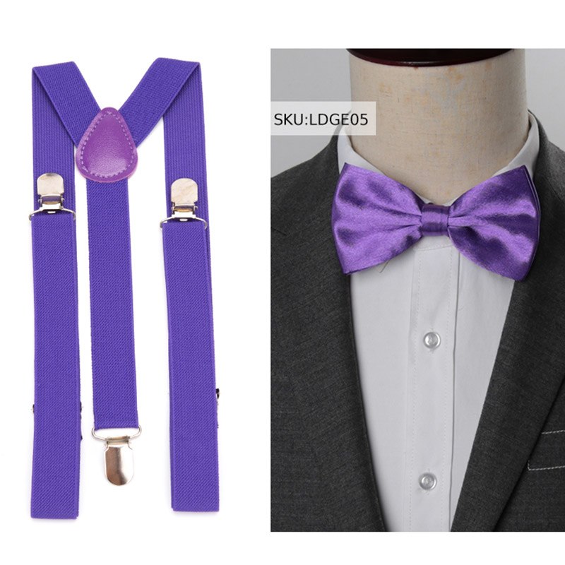 Suspenders Bow Tie Set Men Fashion Suspensorio for Man Boy Women Bowtie Braces Trousers Tirantes Wedding Leisure Shirt Stays - Meyar