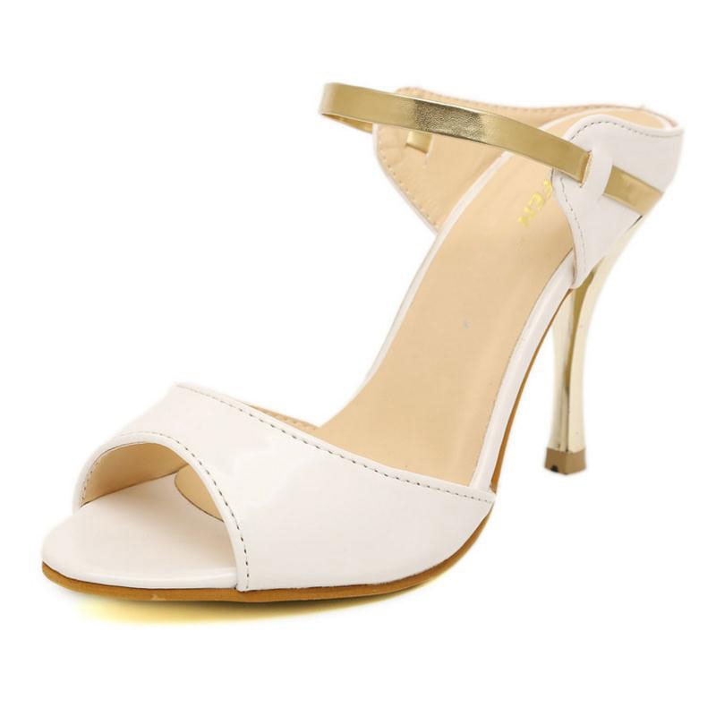 TAOFFEN Size 31-43 New Summer Peep Toe Ankle Strap Orange Sweet Thick High Heel Sandals Platform Lady Women Shoes - Meyar